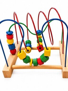IKEA MULA Wooden Bead Maze Activity Toy Montessori Motor Skills Toddler Learning